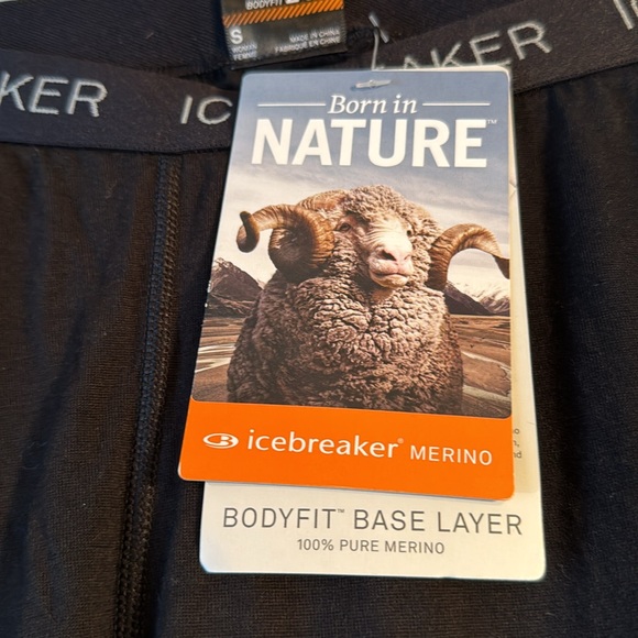 NWT Icebreaker Women's Merino 200 Oasis Thermal Leggings in Black sz S 100% wool - Picture 4 of 16